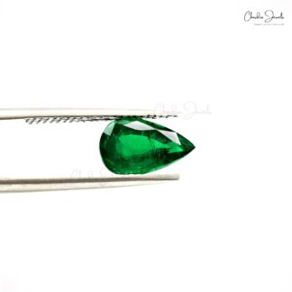 2.02 Carat Zambian Emerald Pear Cut Loose Gemstone for Sale, 1 Piece