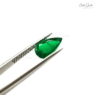 2.02 Carat Zambian Emerald Pear Cut Loose Gemstone for Sale, 1 Piece