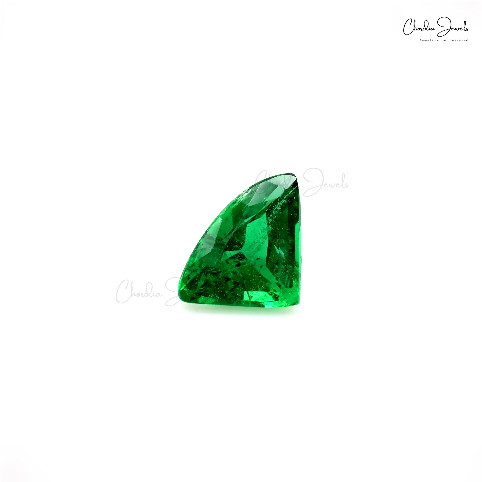 1.59 Carat Super Flawless Zambian Emerald Fancy Cut Loose Gemstone for Sale, 1 Piece