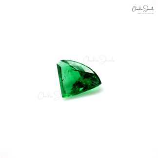 1.59 Carat Super Flawless Zambian Emerald Fancy Cut Loose Gemstone for Sale, 1 Piece