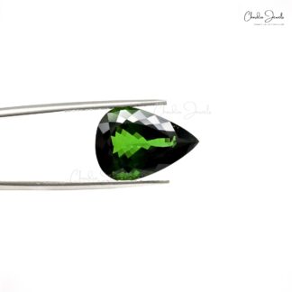 9.84 Carat 100% Natural Green Tourmaline Pear Cut Precious Loose Gemstone, 1 Piece