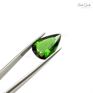 9.84 Carat 100% Natural Green Tourmaline Pear Cut Precious Loose Gemstone, 1 Piece