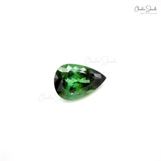 Genuine Green Tourmaline 9.53 Carat Pear Cut October Birthstone for Sale, 1 Piece