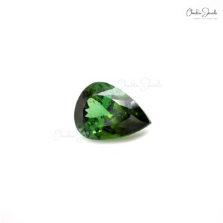 Genuine Green Tourmaline 9.53 Carat Pear Cut October Birthstone for Sale, 1 Piece