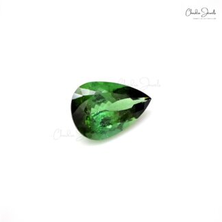 Genuine Green Tourmaline 9.53 Carat Pear Cut October Birthstone for Sale, 1 Piece