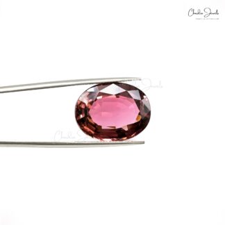 19×8 MM Natural Oval Cut Pink Tourmaline Gemstone for Necklace, 1 Piece