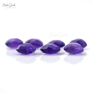 Semi Precious Stones Amethyst 8mm Trillion Briolette Gemstone for Gold Silver Jewelry