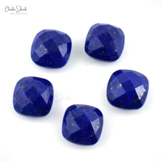 Square Briolette 9mm Lapis Lazuli Loose Wholesale Stone Lot, 5 Piece