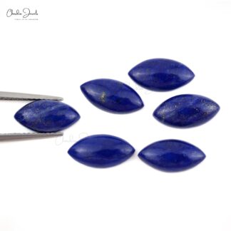 Semi Precious Lapis Lazuli 11.30 Ct Marquise Loose Cabochon for Gold Silver Jewelry