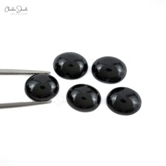 Oval Cabochon 17.86 Ct Black Spinel Semi Precious Loose Gemstone For Sale, 5 Piece