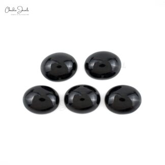 Oval Cabochon 17.86 Ct Black Spinel Semi Precious Loose Gemstone For Sale, 5 Piece