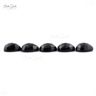 Natural Black Spinel Pear Cut 17 Ct Loose Semi Gemstone Lot For Sale, 5 Piece