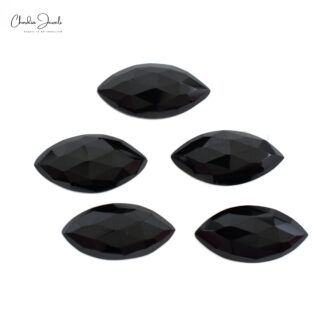 Semi Precious Black Spinel 10.56 Ct Marquise Cut Gemstones Lot for Gold Silver Jewelry