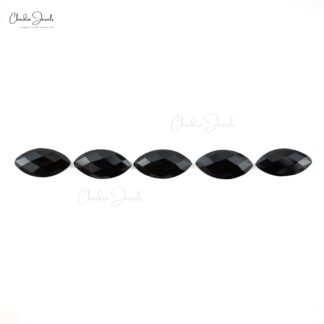 Black Spinel 12x6mm Marquise Both Side Faceted Lose Stones At Offer Price, 8 Piece