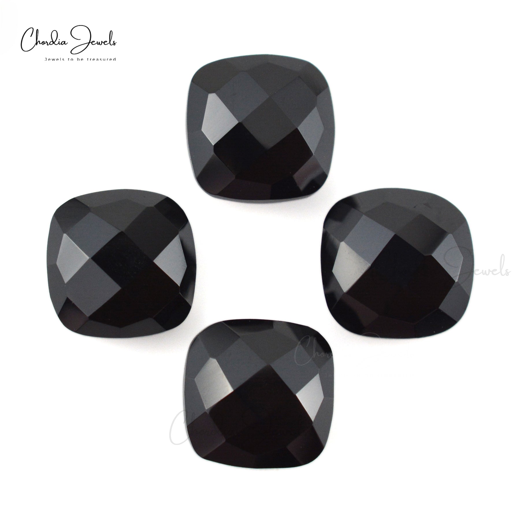 Delicate 12.15 Ct Black Spinel Square Briolette Loose Wholesale Gemstone Lot, 4 Piece
