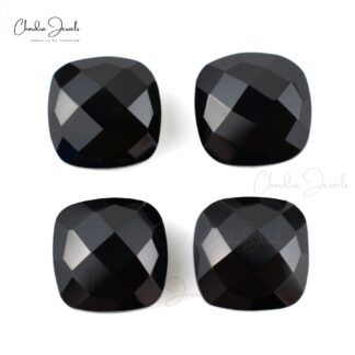Delicate 12.15 Ct Black Spinel Square Briolette Loose Wholesale Gemstone Lot, 4 Piece