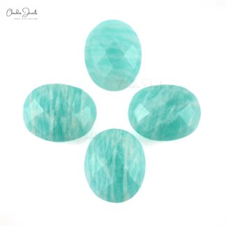 Genuine Amazonite 10x8mm Oval Briolette Loose Gemstone for Sale, 4 Piece
