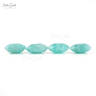 Genuine Amazonite 10x8mm Oval Briolette Loose Gemstone for Sale, 4 Piece