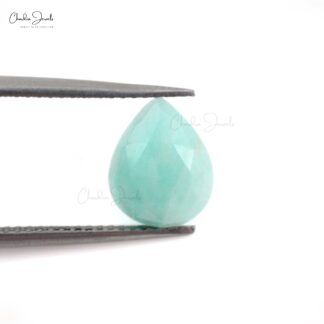 AAA Amazonite 10x8mm Pear Rose Cut Gemstone For Ring Making, 1 Piece