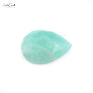 AAA Amazonite 10x8mm Pear Rose Cut Gemstone For Ring Making, 1 Piece