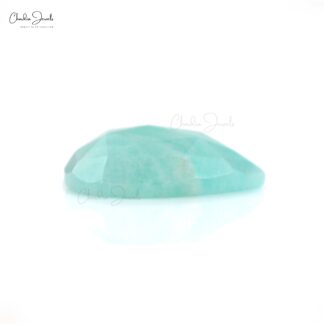 AAA Amazonite 10x8mm Pear Rose Cut Gemstone For Ring Making, 1 Piece