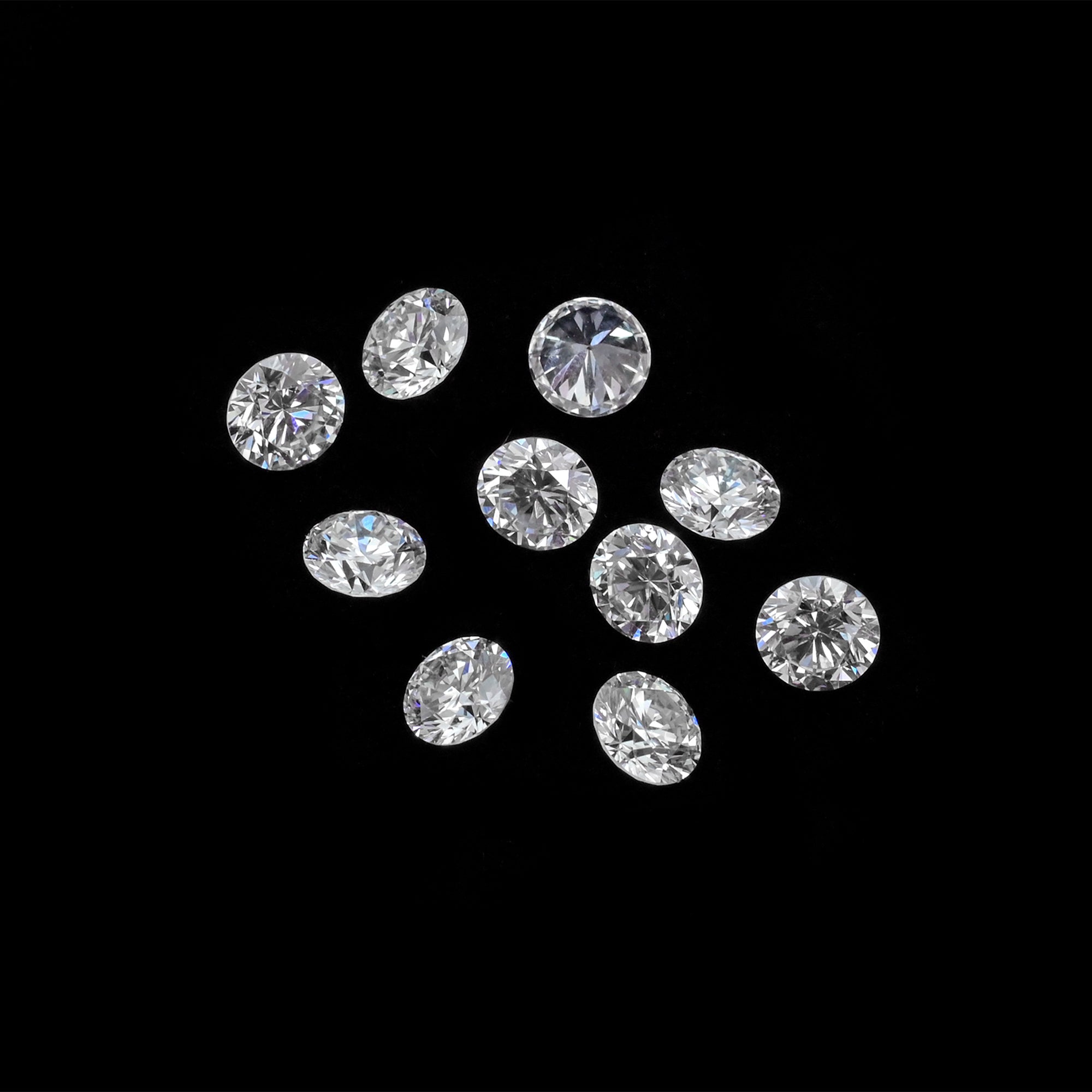 VS1 Quality Round 15 Pointers Diamond 3.3-3.6mm Loose Stone for Jewelry, 1 Piece