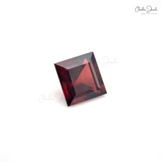 Genuine Square Cut 9mm Garnet Loose Gemstone for Jewelry Making, 1 Piece