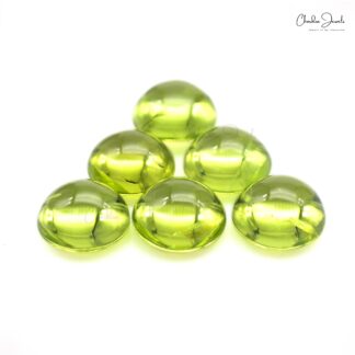 Natural Loose Gemstone 8mm Peridot Round August Birthstone for Jewelry, 6 Piece