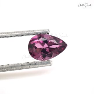 Natural Rhodolite Garnet Pear Cut 6x4mm Loose Stone For Fine Jewelry, 1 Piece